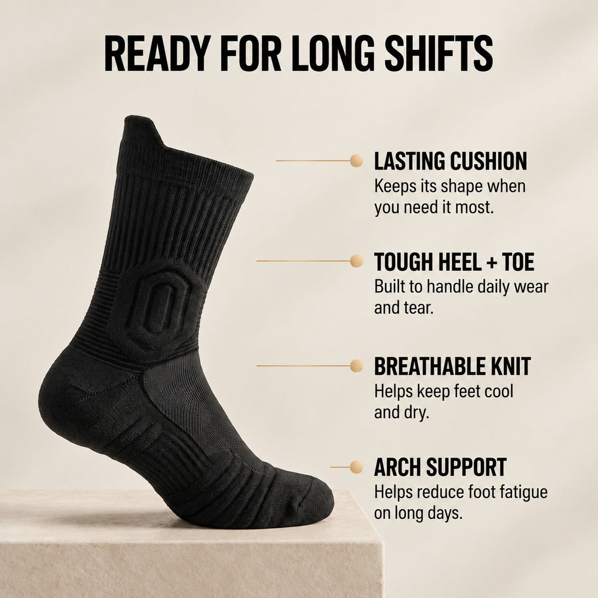 GroundGuard™ Work Socks — benefits
